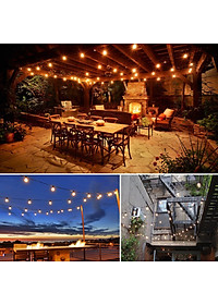 Dây đèn trang trí ngoài trời chống nước dùng cho quán cà phê, trà chanh, trà sữa đuôi đèn chống nước -thương hiệu Kiotool