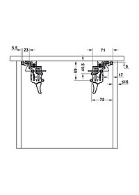 Ray âm EPC EVO mở toàn phần, giảm chấn Hafele, 350mm - 433.32.072