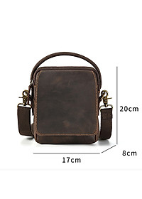 Túi đeo chéo nam DA BÒ THẬT phong cách mới  - BEE GEE TDCN9197