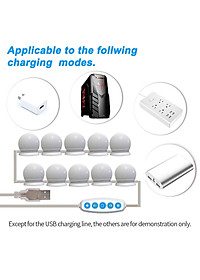 Chuỗi dây đèn led gương trang điểm 10 bóng 5 màu điều chỉnh