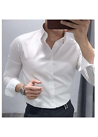 Áo sơ mi nam trơn dài tay, áo sơ mi trắng gấp hộp công sở chất liệu cotton mịn cao cấp(Cam Kết Chất Lượng)