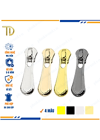 Đầu khóa kéo túi xách, đầu khóa kéo thay thế, đầu khóa kéo balo răng 5, Mạ điện độ bền 5-8 năm