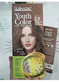(Vàng Gỗ Đậm) Kem Nhuộm Dưỡng Tóc Màu Thời Trang Lavox Youth&Color L7 - Dark Golden Blode
