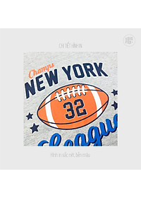 Áo bé trai BIGFOX - MISS MEOW thu đông, áo thun dài tay cho bé size đại in hình bóng bầu dục Newyork 11 - 38 kg