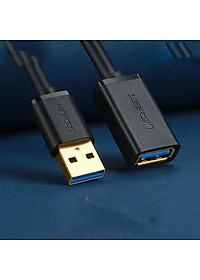 Dây nối dài USB 3.0 mạ vàng dài 2M UGREEN US115 10373 (đen) - Hàng Chính Hãng