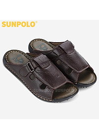 Dép Nam Quai Ngang Da Bò Sunpolo SUD3DN