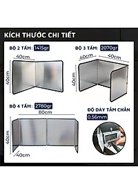 Tấm chắn dầu mỡ, nước bắn trong nhà bếp Dandihome inox 304 cao cấp
