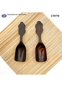 Muỗng xúc trà gỗ trắc/cẩm siêu sạch (HAHANCO) Dụng cụ hữu dụng khi thưởng trà - CTH779