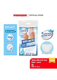 [Tặng 2 Khăn Ướt Cồn/Bao] Set 5 Quần Lót Nam Tiện Lợi BODY-MATE | Đã Giặt Sạch, Mềm Mại, Thoáng Khí