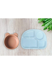 Khay Ăn Dặm Bát Ăn Dặm Bằng Gốm Sứ Cao Cấp An Toàn Cho Bé - Set Khay ăn Dặm Chén Ăn Dặm Chia Ngăn Cho Trẻ Giá Cực Rẻ