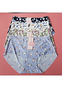 Combo 5 chiếc quần lót nữ thun lạnh chất vải co giãn 4 chiều điều hòa cực thông thoáng họa tiết 3D trẻ trung