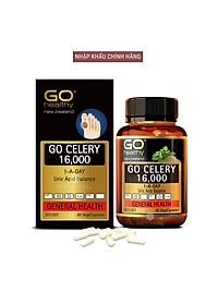 Viên gout nhập khẩu chính hãng New Zealand GO CELERY 16000mg (60 viên) giúp giảm các triệu chứng bệnh gút: giảm uric axit, làm giảm triệu chứng sưng đau do gut