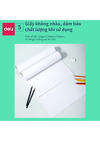 Giấy Vẽ Chuyên Dụng Deli 265X380Mm - 110/160/180Gsm, 20 Tờ - 1 Quyển - 73607/73611/73613