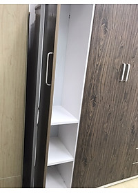 Tủ áo kèm kệ trang trí 1m6 x 1m8 x 0,5 m (nâu gỗ)