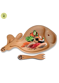 Khay Ăn Cho Em Bé Hình Con Cá Bằng Gỗ Beech - Đồ Gỗ Nhà Bếp Thương Hiệu Trường Sơn