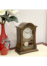 Đồng hồ để bàn Nhật Bản Rhythm CRJ717CR06 , Kt 24.0 x 32.5 x 12.5cm, 1.7kg Vỏ gỗ. Dùng Pin.