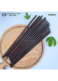 Đũa đầu búp gỗ Trắc Việt Nam Siêu sạch (10 đôi) Kháng khuẩn, không nấm mốc (CTH754) để mộc siêu bền - an toàn sức khỏe