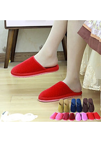 Combo Dép Đi Trong Nhà Thu Đông Đế Chống Thấm Chất Nỉ Nhung Thiết Kế Sang Trọng Cho Nam Và Nữ- Hàng Loại 1- Chính Hãng MINIIN