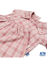 Set vest phối quần váy bé gái họa tiết Caro Hồng Tuytsi - AICDBG5J7PRM - AIN Closet