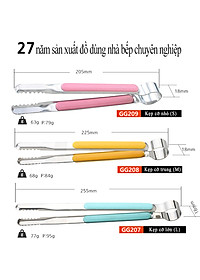 [HÀNG CHÍNH HÃNG]Kẹp gắp thức ăn đa năng màu sắc pastel bằng thép không gỉ an toàn cho sức khỏe mọi cỡ GGOMi Hàn Quốc