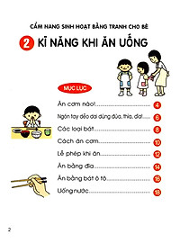 Sách Cẩm Nang Sinh Hoạt Bằng Tranh Cho Bé Tập 2: Kĩ Năng Khi Ăn Uống