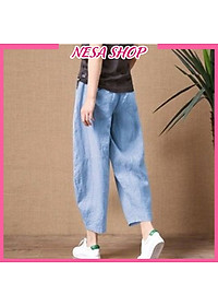 Quần ống rộng, chất liệu Linen, quần kiểu nữ form rộng rãi, thoải mái NeSa Shop QKH.39