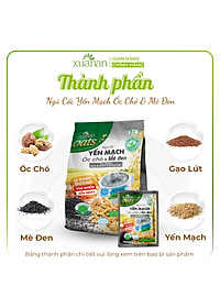 Ngũ Cốc Yến Mạch, Óc Chó Và Mè Đen Xuân An [ít đường] Túi 400G {25g*16 gói}