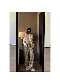 Quần ống rộng nữ, chất liệu vải mềm mịn, mát mẻ, Quần dài nữ form rộng thoải mái form 40-62 kg