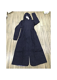 Áo chống nắng toàn thân nữ vải bò Jean 2 lớp dài kín chân - ao chong nang toan than nu vai bo 2 lop