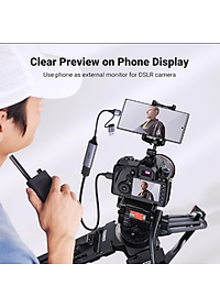 Cáp ghi hình HDMI Ugreen 25854 CM716 sang USB A/ USB C Hỗ trợ Capture 4K30Hz Output 1080P@60Hz - Hàng chính hãng