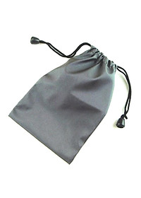 Túi rút đựng tai nghe cáp sạc 15x10 cm (Xám đen) - Hàng chính hãng