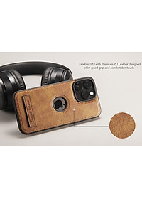 Ốp lưng da có chống đứng dành cho iPhone 15 / 15 Plus / 15 Pro / 15 Pro Max - Hàng chính hãng