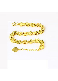 Vòng tay cao cấp mạ vàng cánh hoa quý phái, lịch lãm