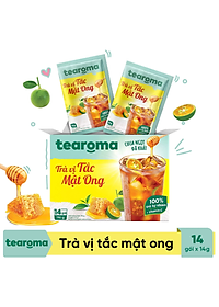 Trà Tearoma hòa tan vị Tắc mật ong hộp 196g (14 gói x 14g)