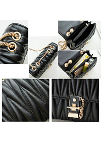 Túi đeo vai nữ thời trang cao cấp khóa cài phong cách Âu Mỹ siêu cấp Vip Pro 2021 VTX025