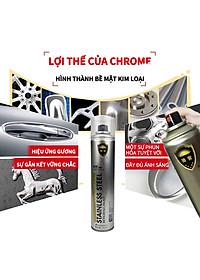 Sơn Bạc Mạ Crom Sơn Xịt Mạ TAIKOMI Sáng Bóng 350ml Chai Sơn Mạ Siêu Bóng Làm Mới Ô tô Xe Máy, Vật Dụng Trang Trí