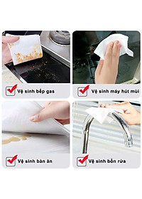 Khăn Ướt Lau Bếp , Lau Tủ , Lau Bàn Ghế,..vv Gói 80 Tờ Không Chất Tẩy Rửa An Toàn Với Da , Siêu Dai Có Thể Giặt Sạch Và Tái Sử Dụng - Hàng Chính Hãng