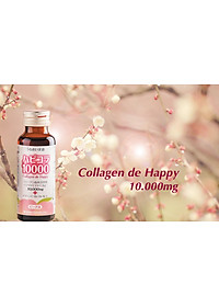Collagen nước đậm đặc De Happy 10.000 mg ( Nhật ) Tăng sức độ đàn hồi, giảm nếp da, làm chậm quá trình lão hóa da, khớp, tăng cường sức khỏe tổng thể - QuaTangMe Extaste
