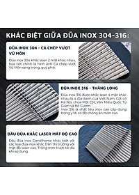 Bộ thìa (muỗng) đũa cơm trưa văn phòng inox 304 DandiHome cao cấp, tiện lợi, vệ sinh