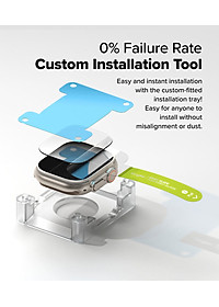 Bộ 2 dán cường lực Apple Watch Ultra 3/2/1 RINGKE Easy Slide Tempered Glass - Hàng Chính Hãng