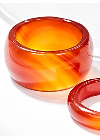 Nhẫn Cặp Nam Nữ Đá Mã Não Đỏ