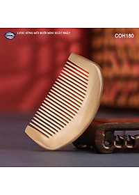 Lược Sừng Múi Bưởi Mini Răng Thưa (Size: XS-9cm) COH189 - Chải tóc xoăn rối xù, phụ kiện bỏ túi tiện dụng không thể thiếu - Chăm sóc tóc - HAHANCO