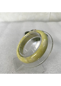 Vòng tay Đá Tự Nhiên Serpentine màu vàng bản dẹt cho người mệnh Thủy và Kim vongtaymenhthuy