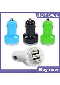 Cóc sạc điện thoại 2 cổng USB 5V 2.1A / 1A cho xe ô tô