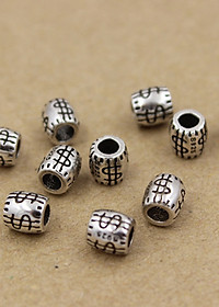 Combo 6 cái charm bạc túi tiền xỏ ngang - Ngọc Quý Gemstones