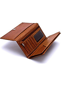 Ví nữ da bò vân cá sấu nhỏ 3 gấp nhiều màu Huy Hoàng HT3105-06-07