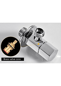 Van giảm áp và khóa đường nước Đồng mạ Chrome Eurolife EL-X40 (Trắng bạc)