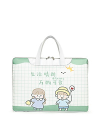 Túi xách da chống sốc laptop máy tính , túi công sở nữ cặp đựng laptop cute dễ thương