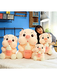 product Gấu Bông Heo Ôm Bình Sữa, Heo Milk Hàng Nhập Khẩu Siêu Xinh,Siêu Hot – 25cm