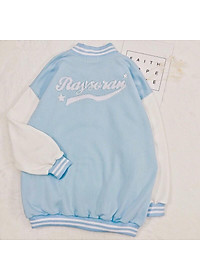 Áo Khoác Bomber Nỉ Bông Jemcloset Ray Tay Dài Form Rộng Unisex Nam Nữ Ulzzang KUN